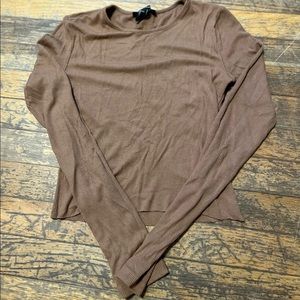Brown long sleeve shirt from forever 21, size small